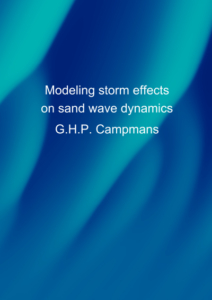 Modeling storm effects on sand wave dynamics